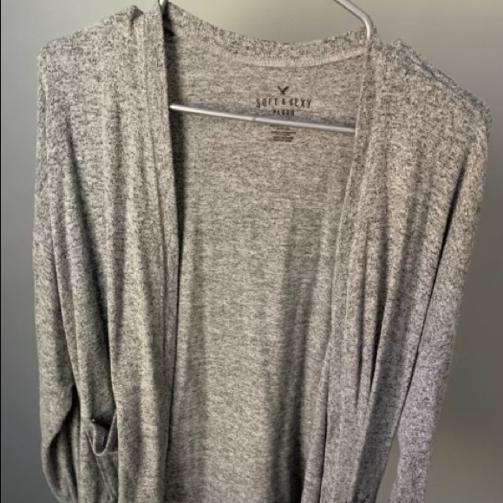 Gray cardigan